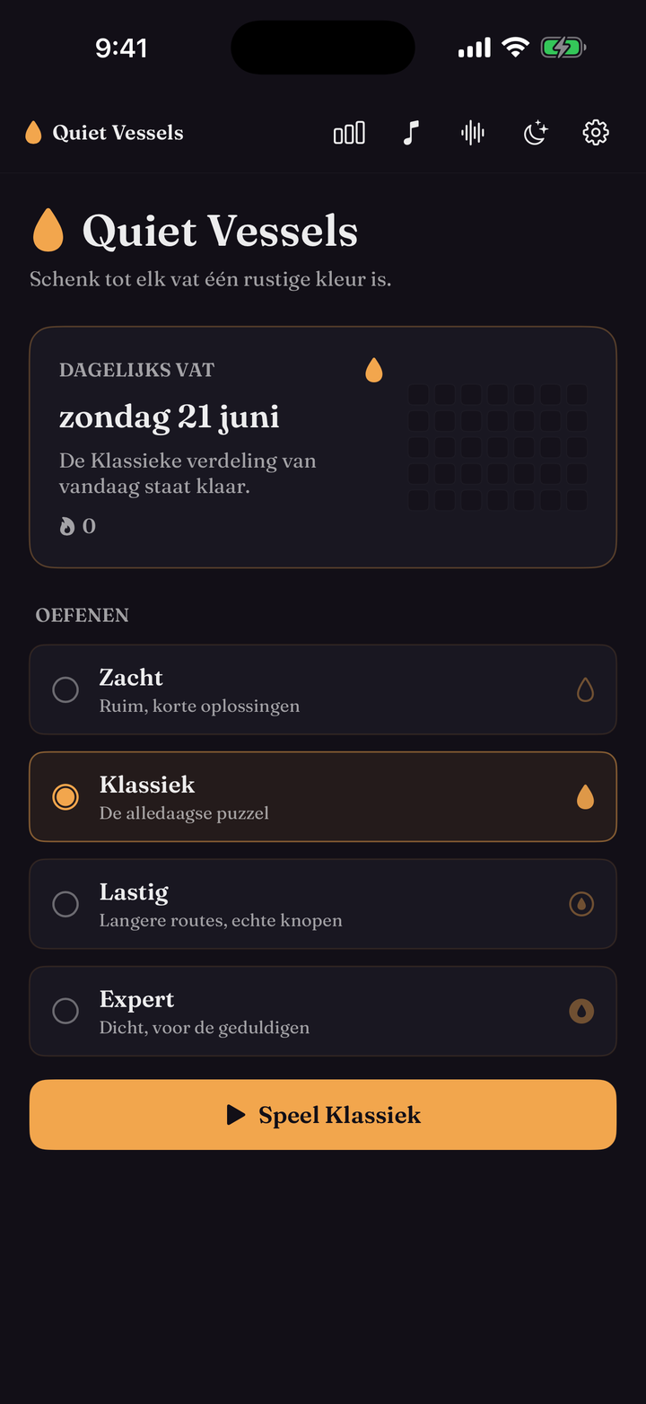 Home screen with the daily puzzle